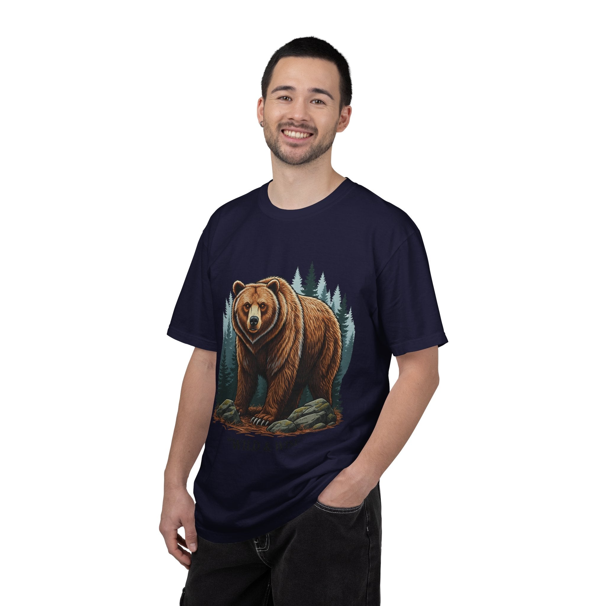 Bear Graphic T-Shirt — "Wild & Wise" Forest Adventure Tee