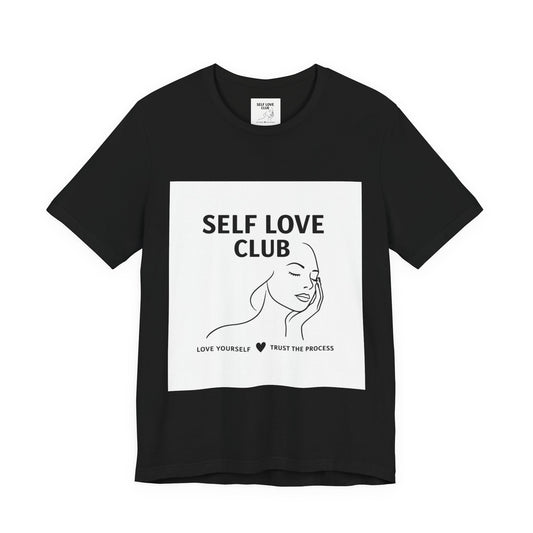 Self Love Club Tee — Minimal Line Art Women’s Wellness T-Shirt