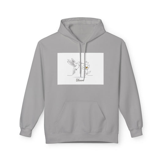 Bloom Hummingbird Hoodie — Floral Minimalist Pullover