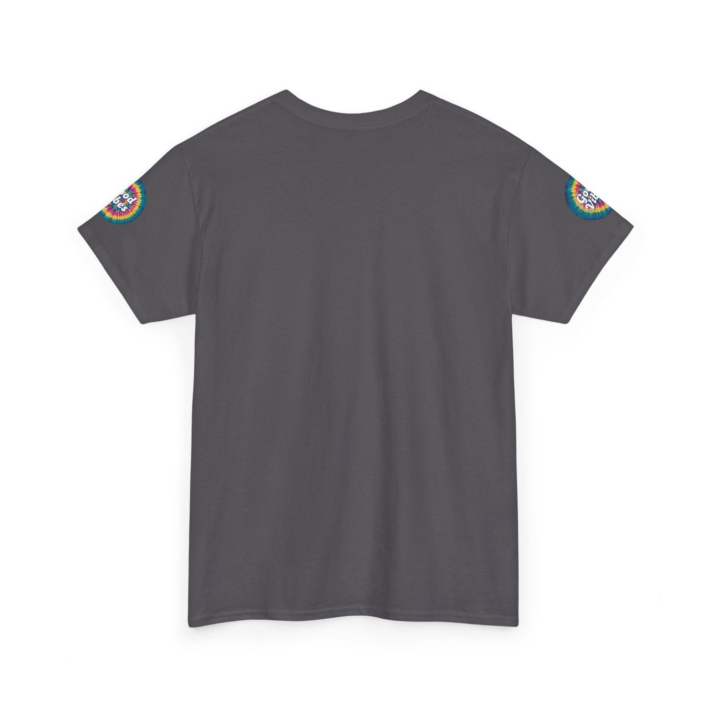 Good Vibes Tie-Dye Tee — Retro Rainbow Graphic T-Shirt