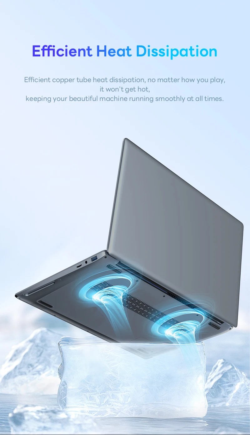 15.6"+7" Dual Screen Laptop Intel Celeron N100 32GB 16GB DDR4 RGB Backlit Keyboard Computer Notebook Laptops Touch Screen - Merit Sell