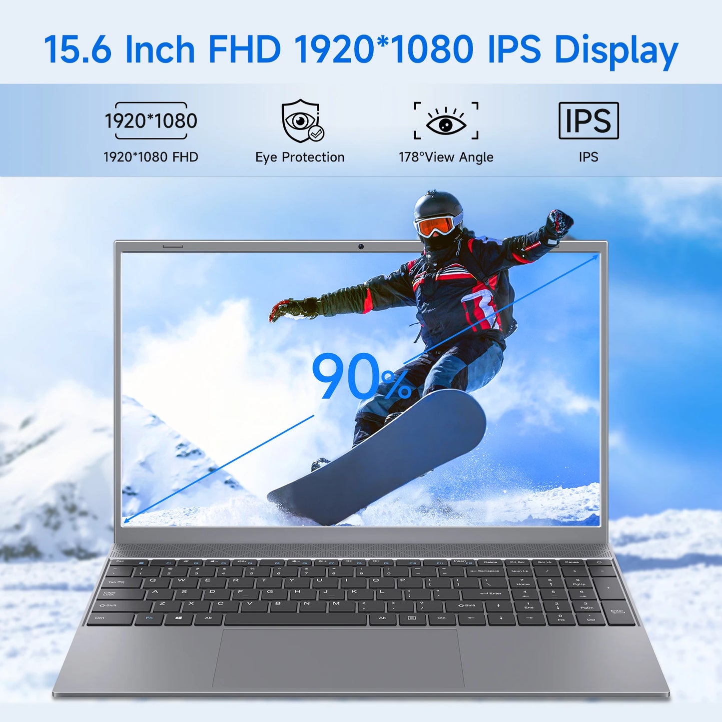 15.6 Inch Laptop J3710 8GB RAM 256GB SSD Windows 11 For Students And Business - Merit Sell