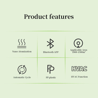 1500m³ Bluetooth Diffuser Electric Smell for Home Perfume Essential Oils Air Freshener 500ML Capacity HVAC Fragrance Flavoring - Merit Sell