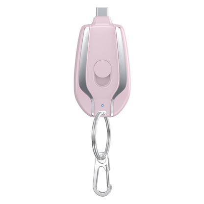 1500mAh Portable Keychain Power Bank Type-C Ultra-Compact Mini Battery Pack Fast Charging Mobile Phone Charger For iPhone Xiaomi - Merit Sell
