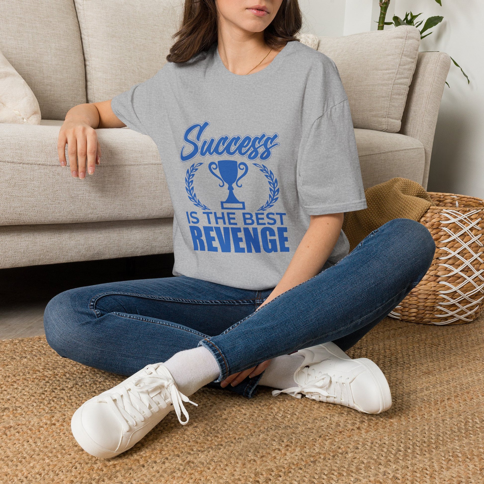 T-Shirt — "Success Is The Best Revenge" Motivational Trophy Tee - Merit Sell