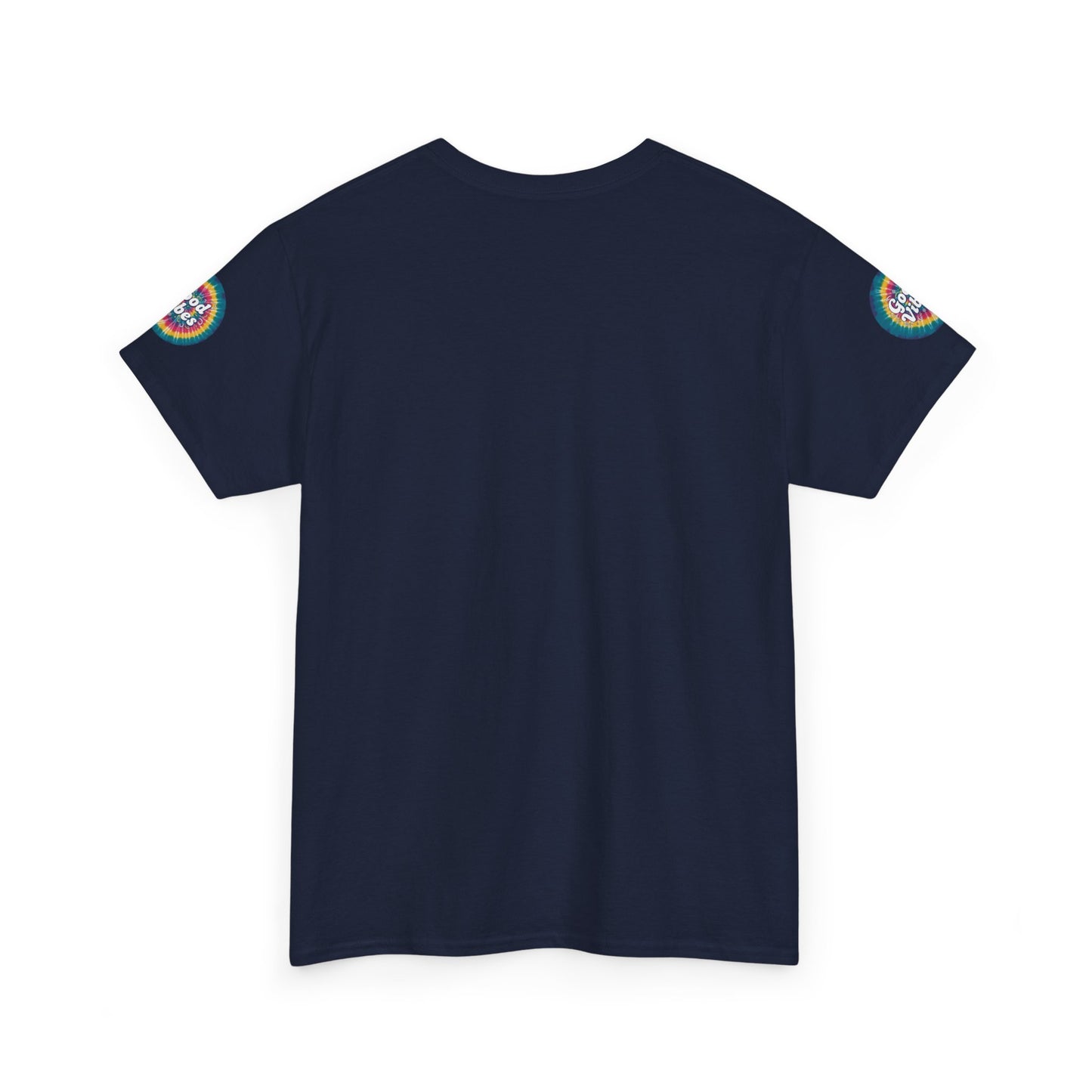 Good Vibes Tie-Dye Tee — Retro Rainbow Graphic T-Shirt