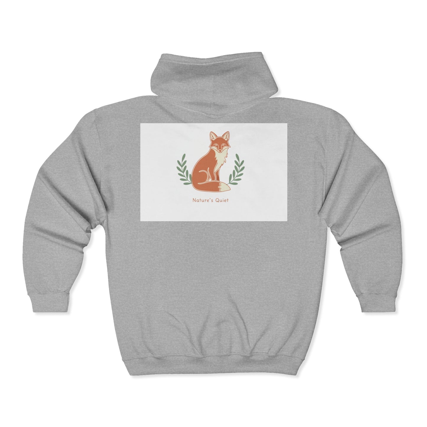 Fox Mom Zip Hoodie — "Mother's Heart" Floral Fox Graphic