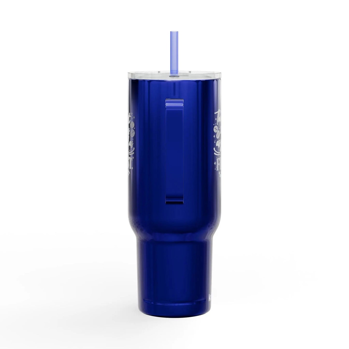 40oz Engraved Tumbler with Lid – “The Last Sip Is Always the First” Insulated Travel Mug
