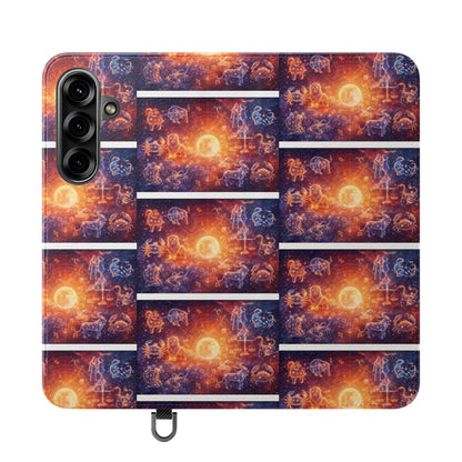 Sunrise Cosmos Flip Phone Case — Celestial Galaxy Wallet Flip Case