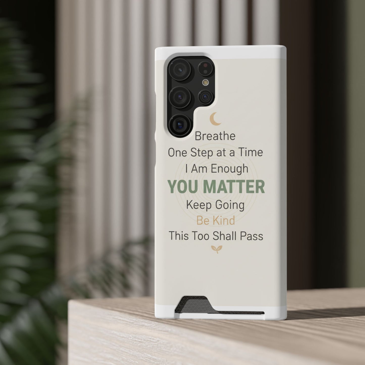Phone Case — 'You Matter' Card-Holder Phone Case | Motivational Self-Care Quote