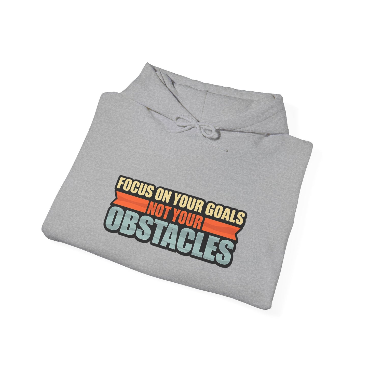 Motivational Hoodie — "Focus On Your Goals Not Your Obstacles" Retro Runner - Merit Sell