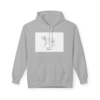 Bloom Hummingbird Hoodie — Floral Minimalist Pullover