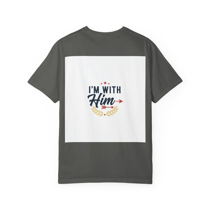 I'm With Him T-Shirt — Patriotic Couple Arrow Graphic Tee