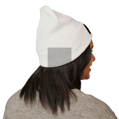 Embroidered Owl Cuffed Beanie — Classic Winter Knit Hat