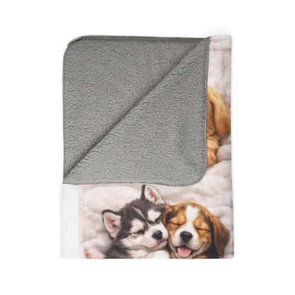 Sherpa Blanket — Cozy Puppies & Kittens Fleece Throw