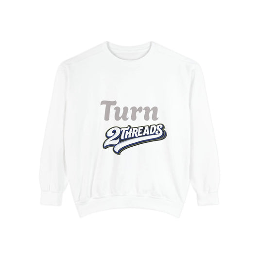 Turn 2Threads Baseball Sweatshirt — Vintage Peace Sign Crewneck - Merit Sell