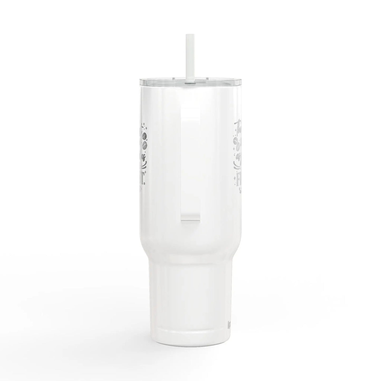 40oz Engraved Tumbler with Lid – “The Last Sip Is Always the First” Insulated Travel Mug