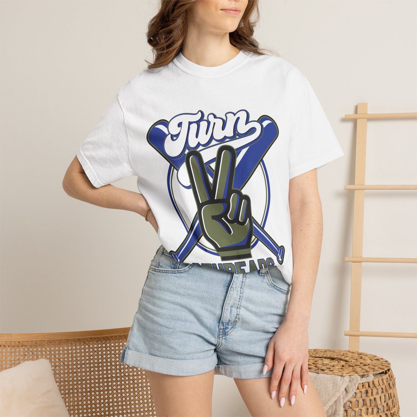 Baseball Peace Sign T-Shirt — "Turn" Graphic Baseball Lifestyle Tee