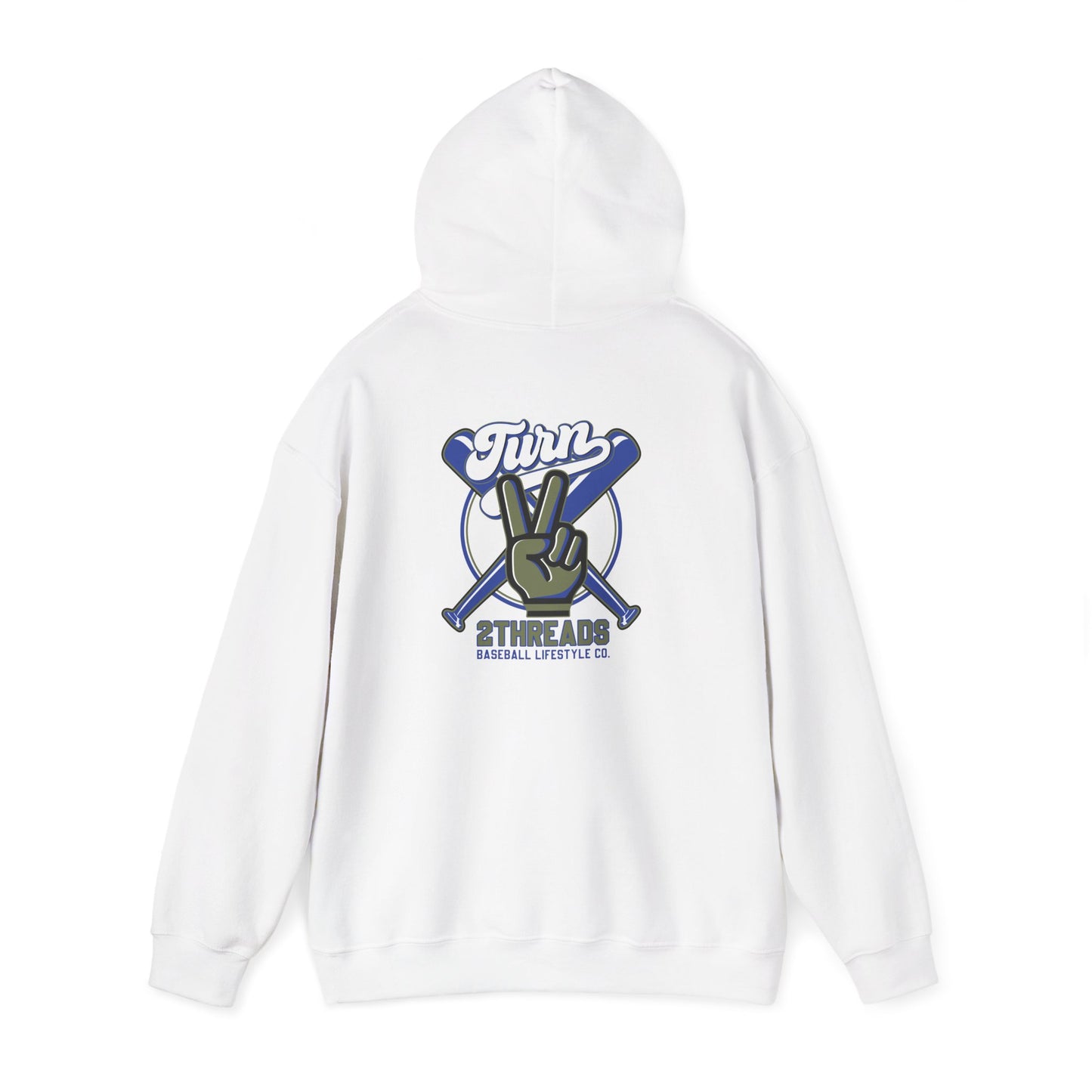 Baseball Peace Sign Hoodie — Fun 2Threads Retro Sports Graphic