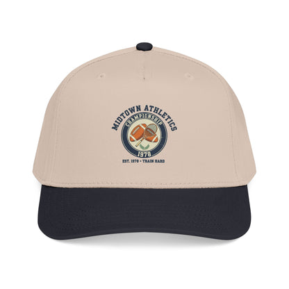 Mid Profile Baseball Cap — Midtown Athletics Vintage Basketball Logo Cap