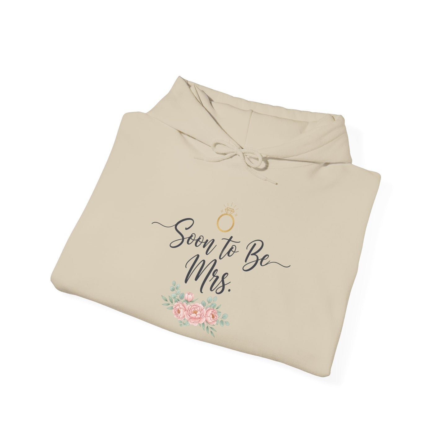 Soon to Be Mrs. Hoodie — Bridal Engagement Sweatshirt with Ring & Floral Design