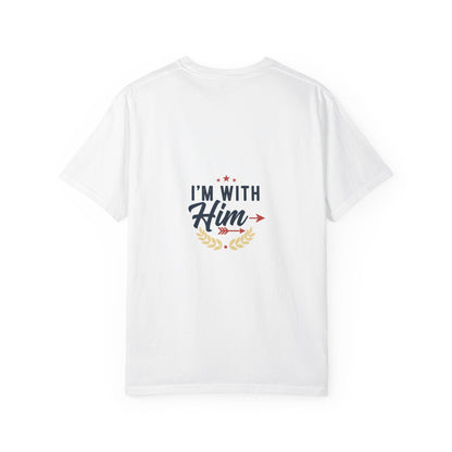 I'm With Him T-Shirt — Patriotic Couple Arrow Graphic Tee