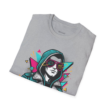 Pop Culture Remix T-Shirt — Retro Neon Hoodie Portrait Graphic Tee