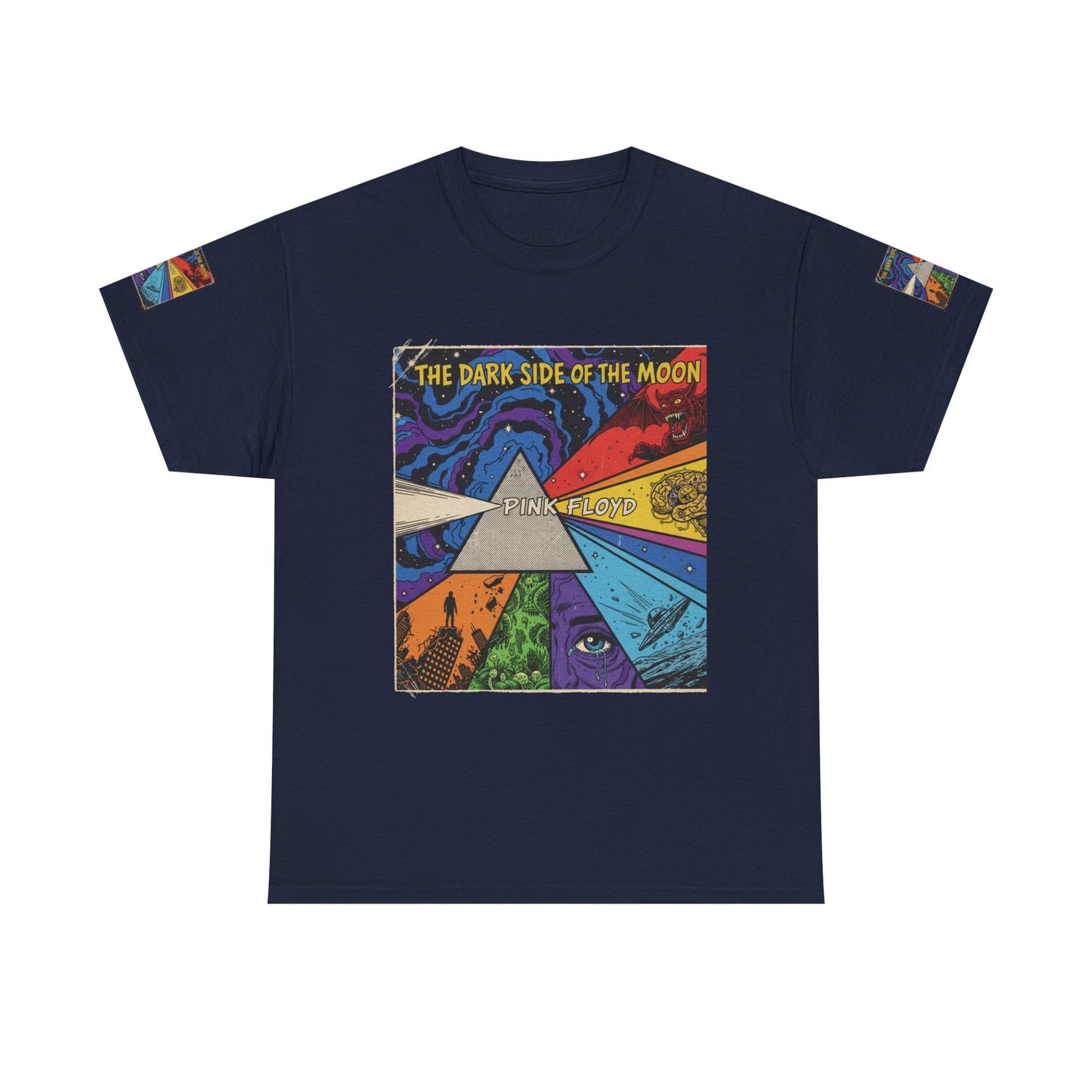 Retro Psychedelic 'The Dark Side of the Moon' Tee