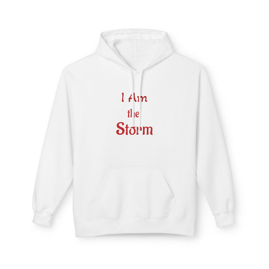 I Am the Storm Hoodie — Red Tornado Graphic Hoodie