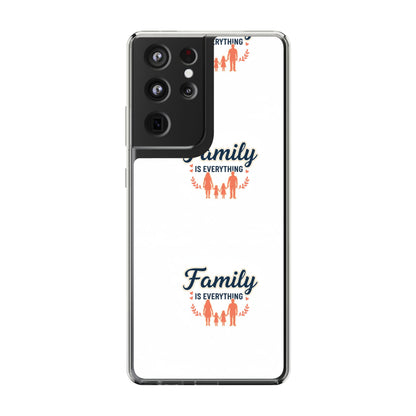 Clear Phone Case — "Family Is Everything" Protective Transparent Phone Cover