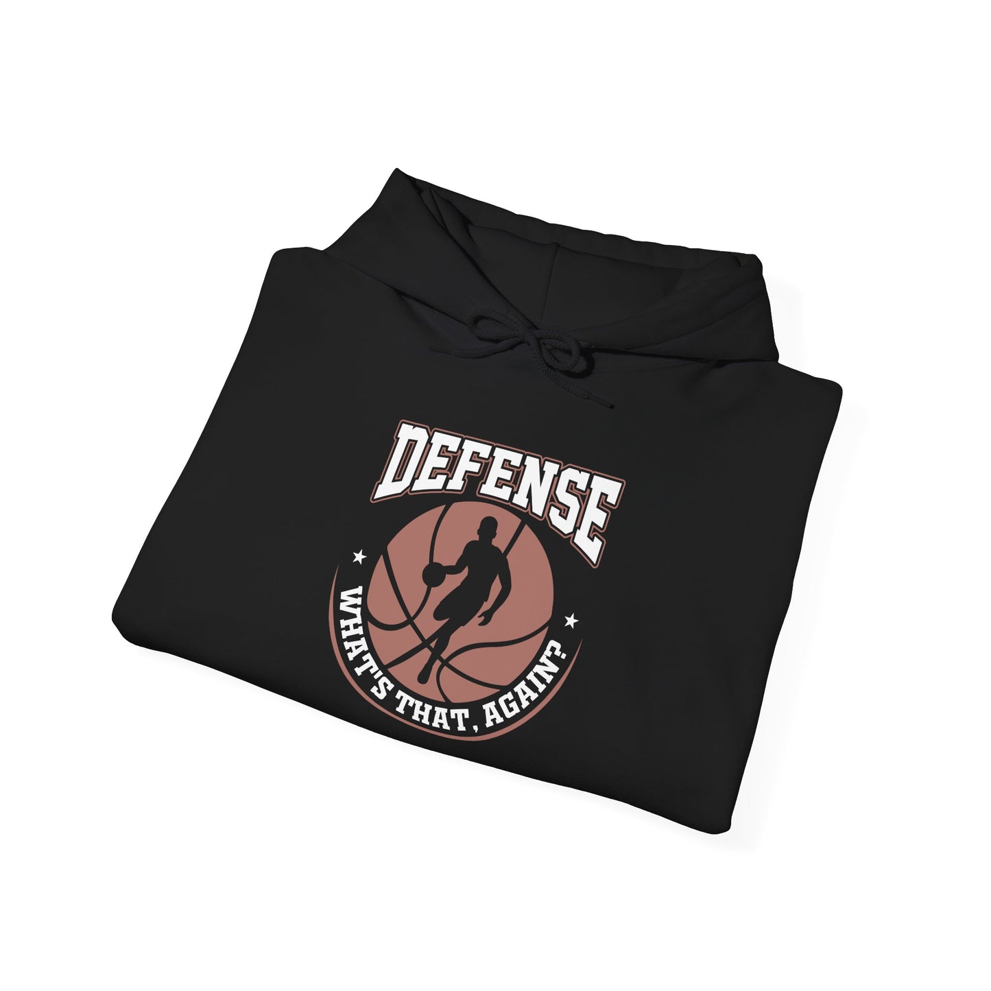 Defense Basketball Hoodie – "Defense What's That Again?" Graphic Pullover - Merit Sell