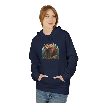 Bear Hoodie — "Wild & Wise" Forest Graphic Pullover