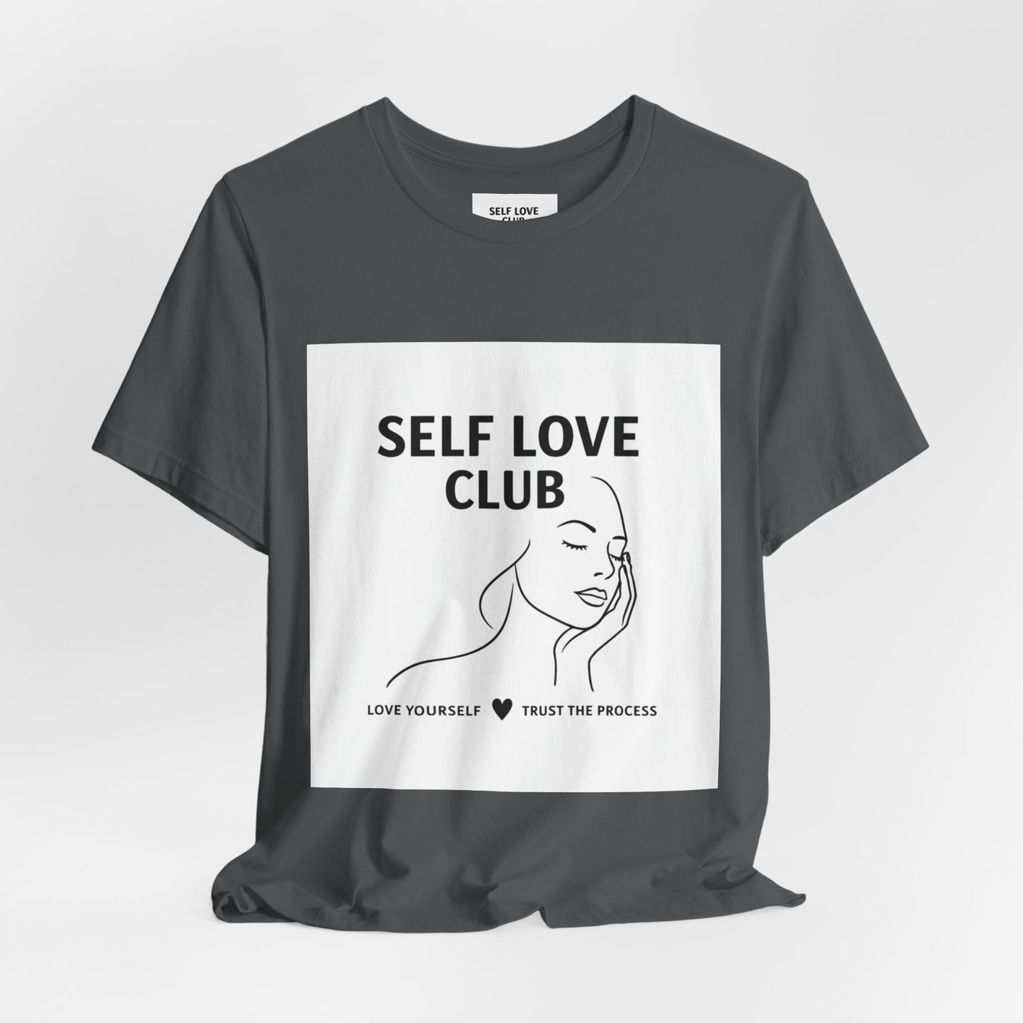 Self Love Club Tee — Minimal Line Art Women’s Wellness T-Shirt