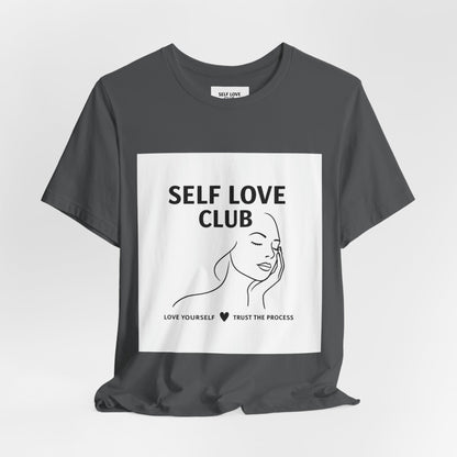 Self Love Club Tee — Minimal Line Art Women’s Wellness T-Shirt