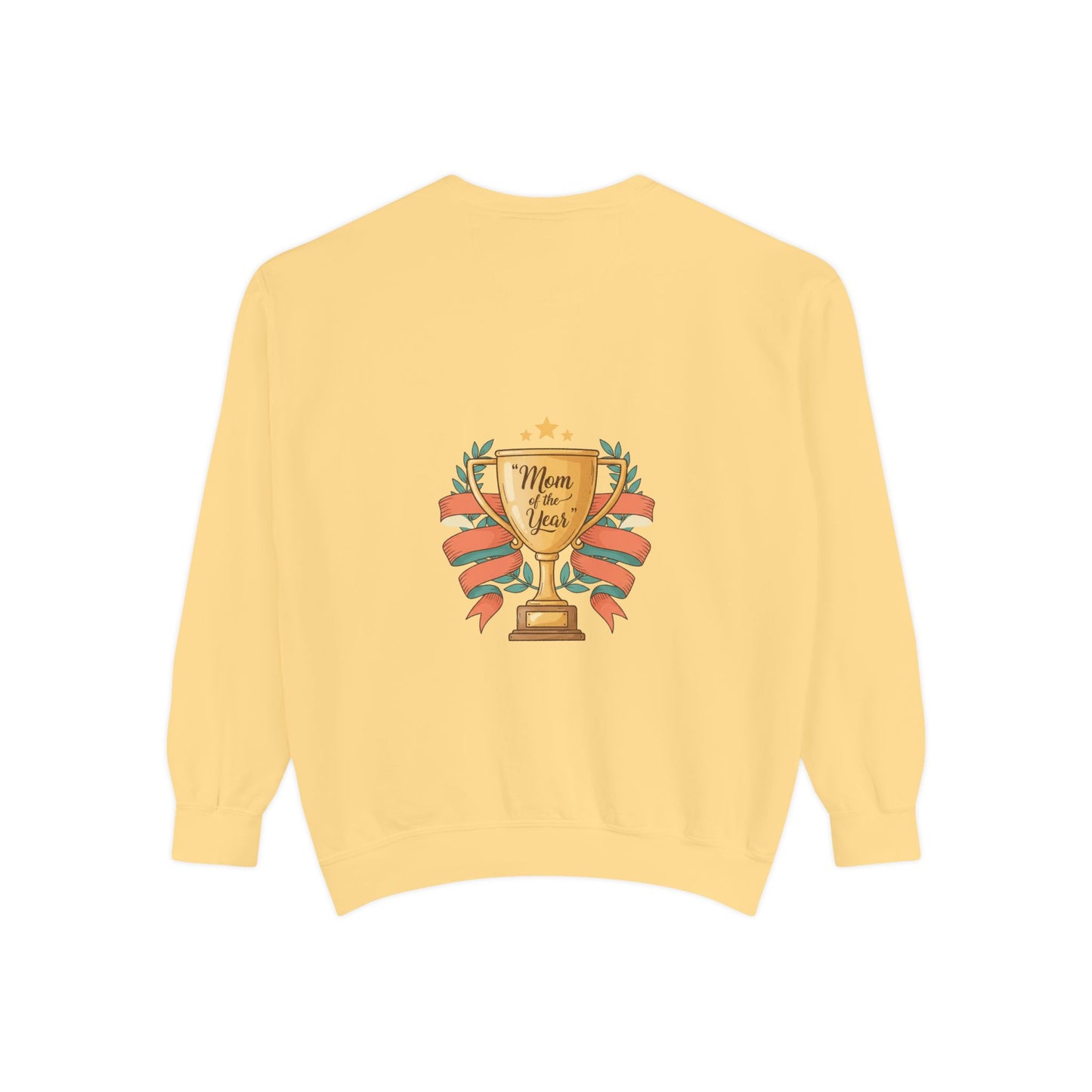 Sweatshirt — "Mom of the Year" Trophy Graphic Crewneck