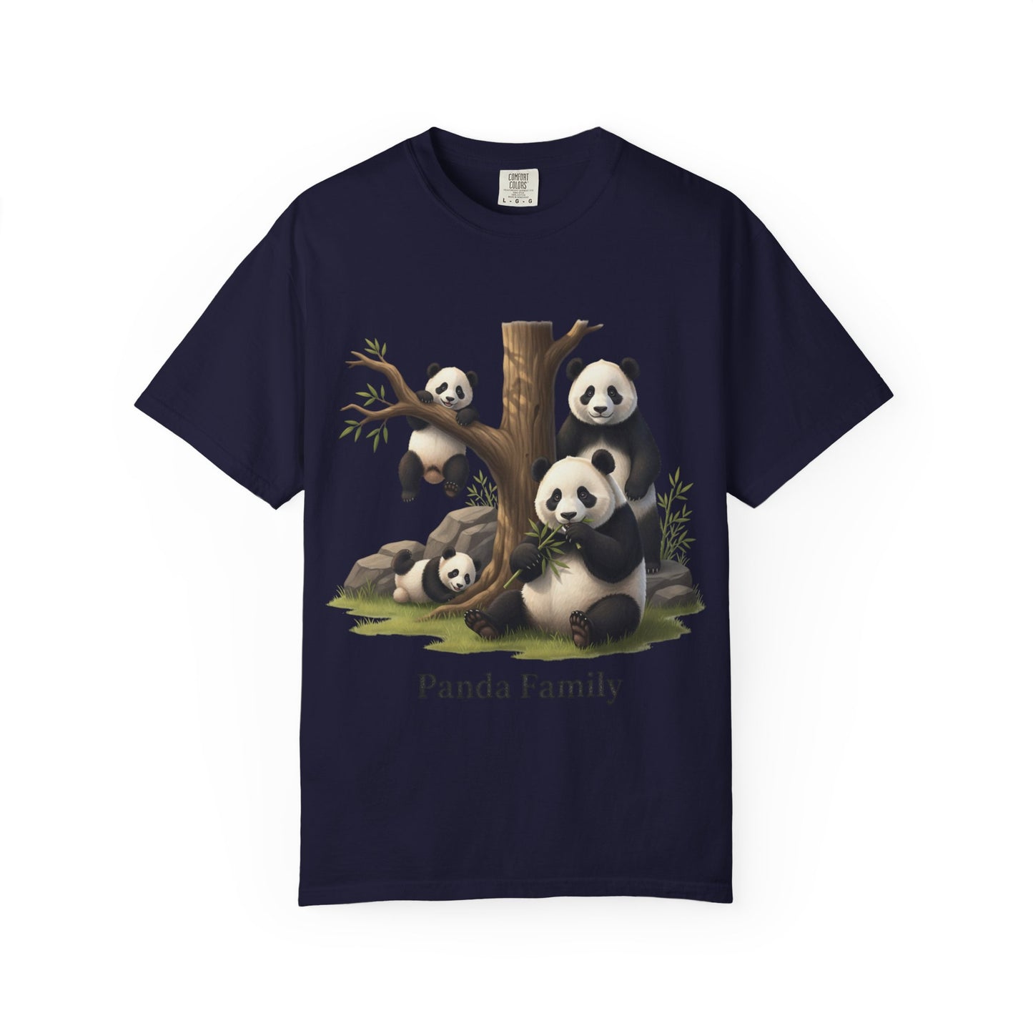 Panda Family T-Shirt — Cute Bamboo Panda Crew Tee