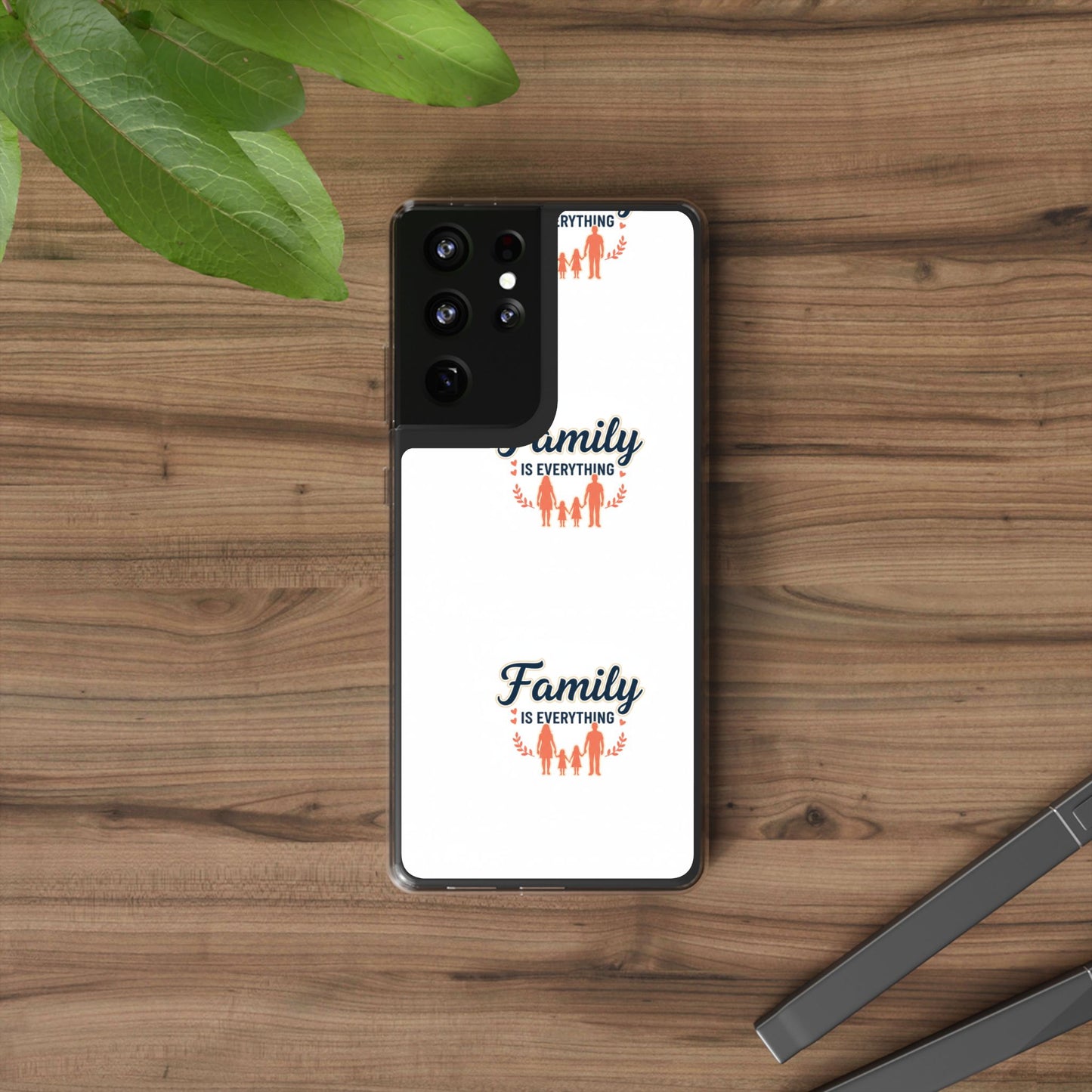 Clear Phone Case — "Family Is Everything" Protective Transparent Phone Cover
