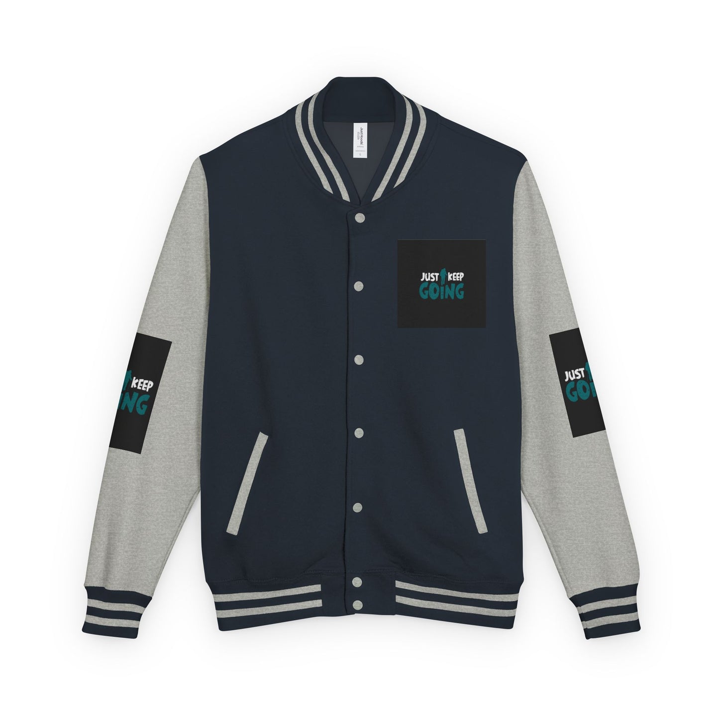 Letterman Jacket — "Just Keep Going" Motivational Varsity Jacket