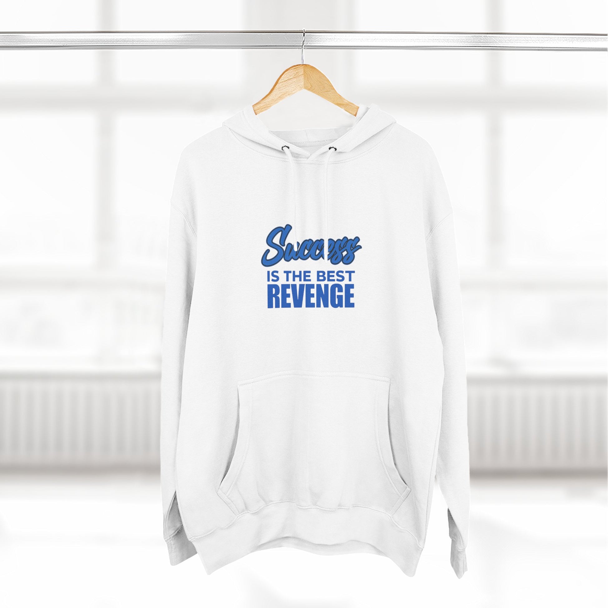 Success Is the Best Revenge Hoodie — Motivational Trophy Graphic Fleece Hoodie - Merit Sell