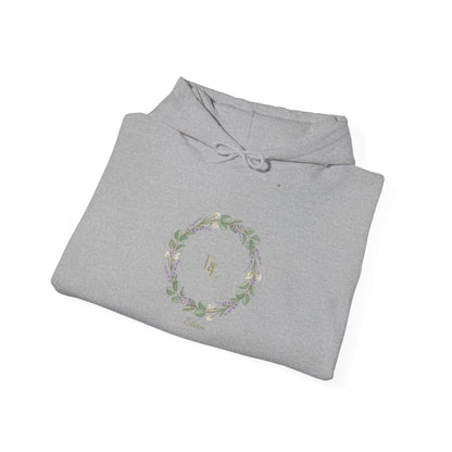 Floral Wreath 'Love' Hoodie — Cozy Botanical Pullover