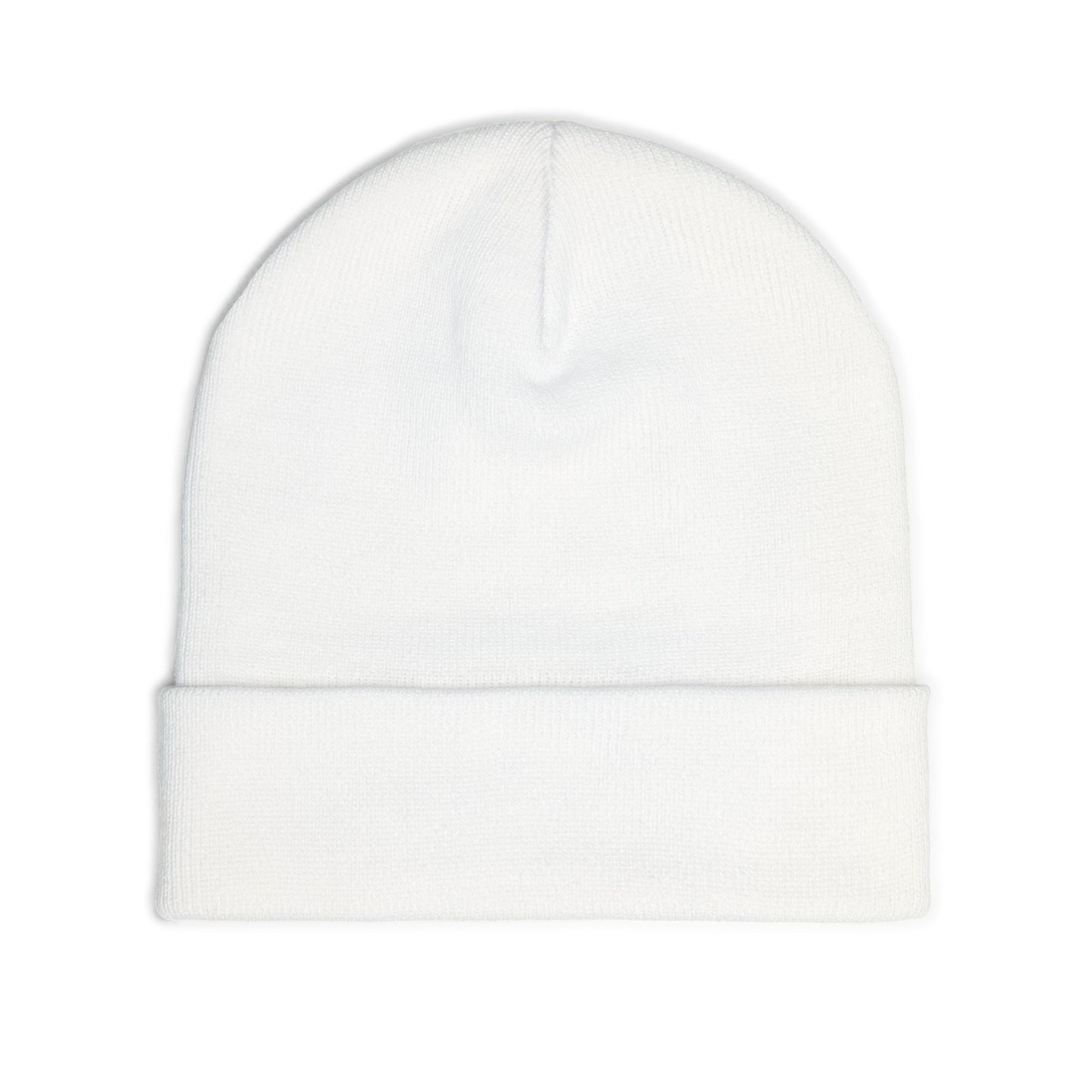 Embroidered Knit Beanie — 'Progress Over Perfection' Cozy Winter Hat