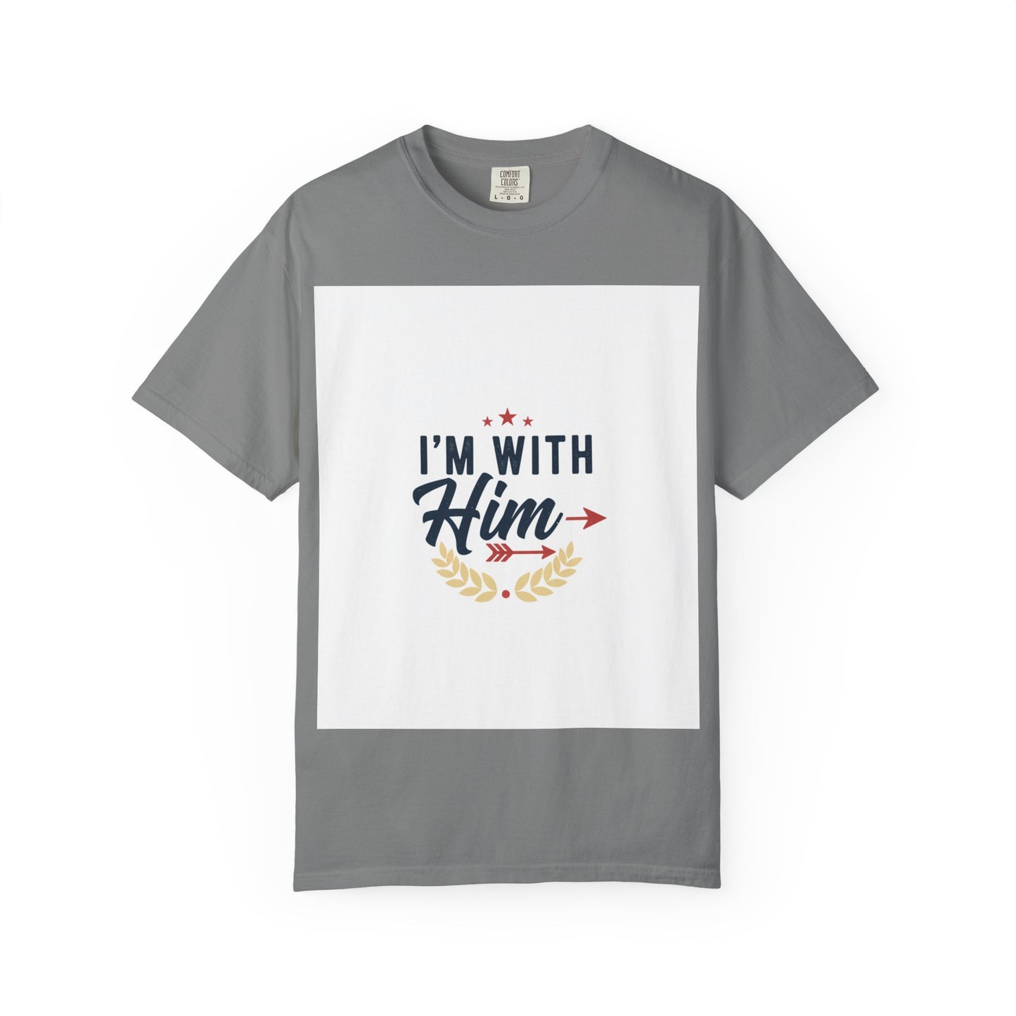 I'm With Him T-Shirt — Patriotic Couple Arrow Graphic Tee