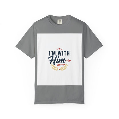 I'm With Him T-Shirt — Patriotic Couple Arrow Graphic Tee