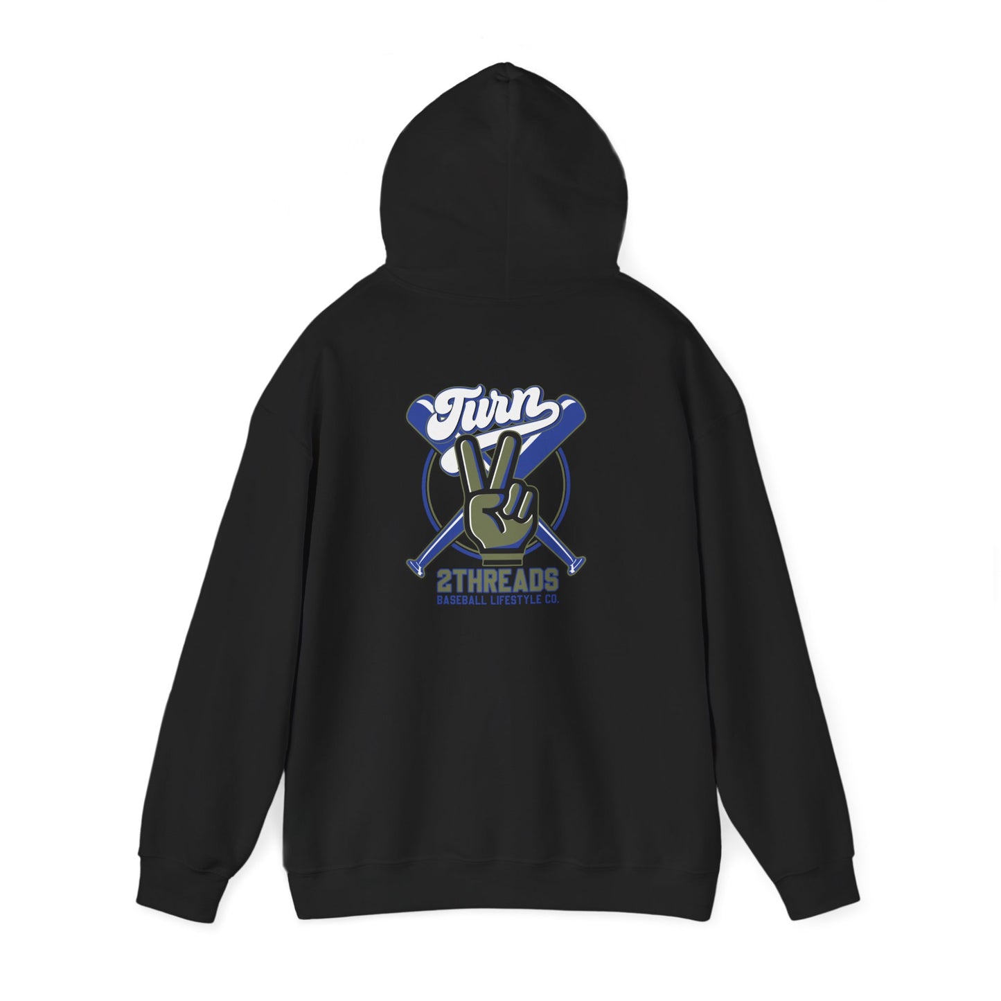 Baseball Peace Sign Hoodie — Fun 2Threads Retro Sports Graphic