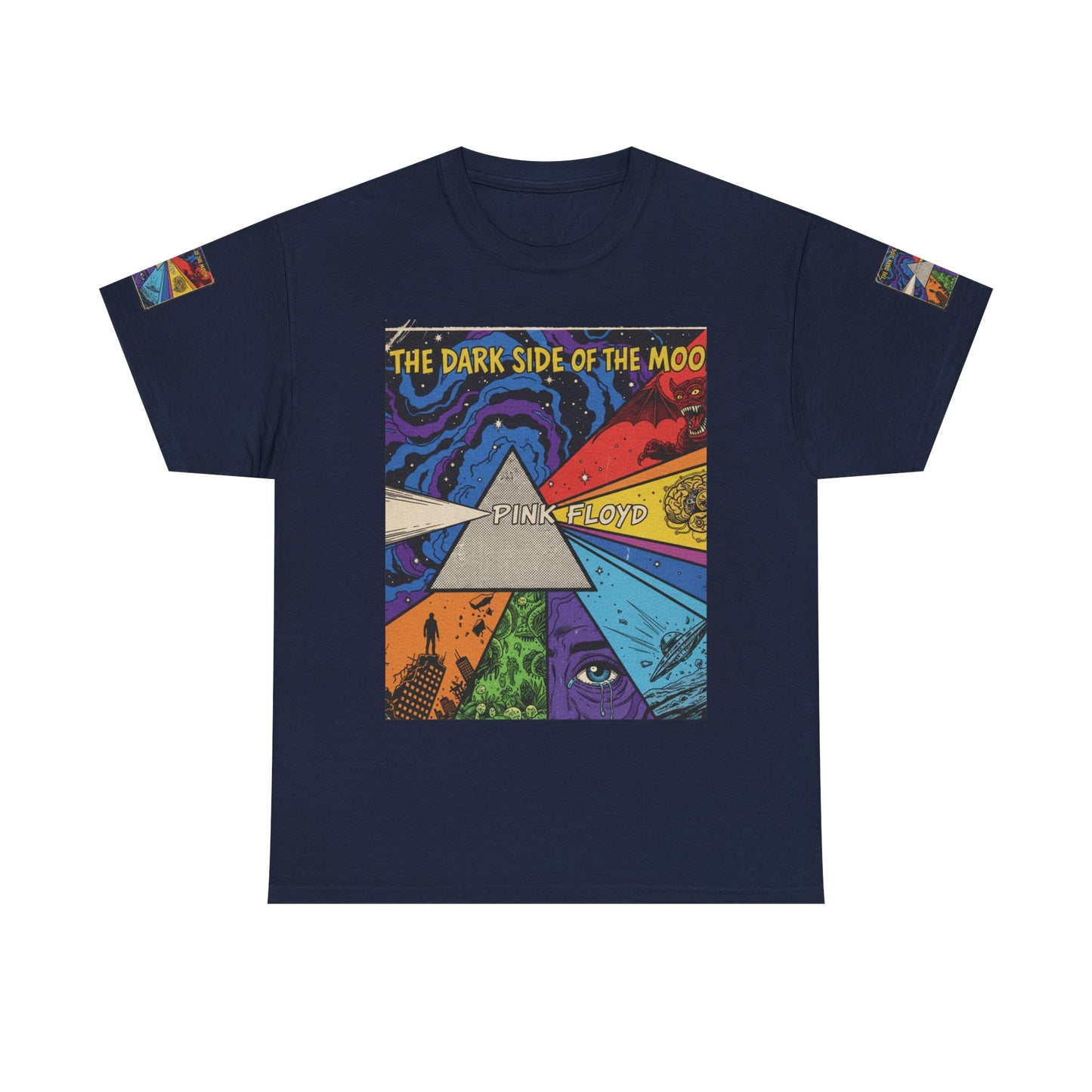 Retro Psychedelic 'The Dark Side of the Moon' Tee