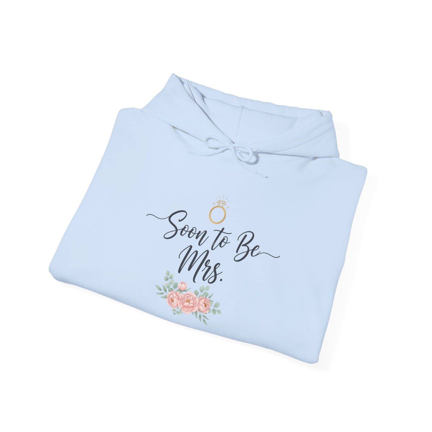 Soon to Be Mrs. Hoodie — Bridal Engagement Sweatshirt with Ring & Floral Design