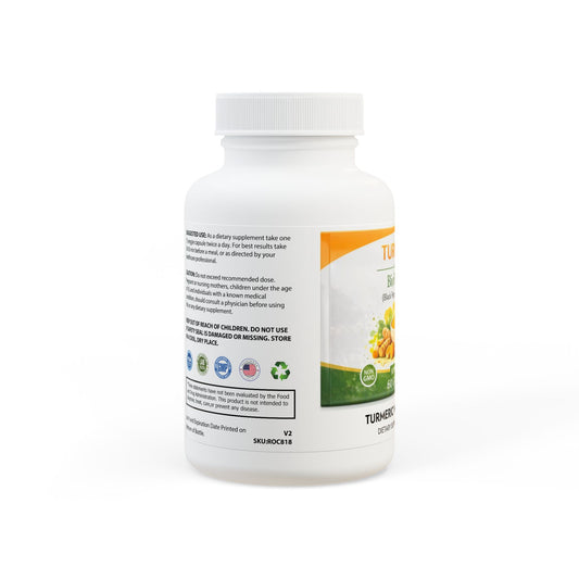 Turmeric with BioPerine® (Black Pepper Fruit Extract) Supplement (60 Capsules)