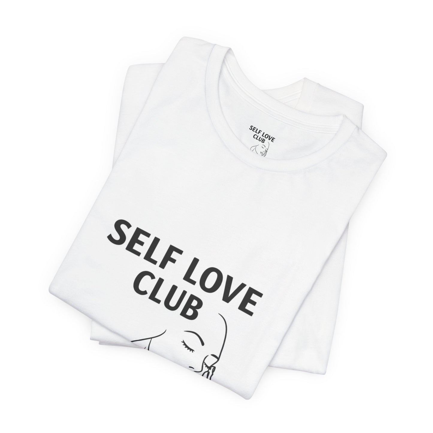 Self Love Club Tee — Minimal Line Art Women’s Wellness T-Shirt