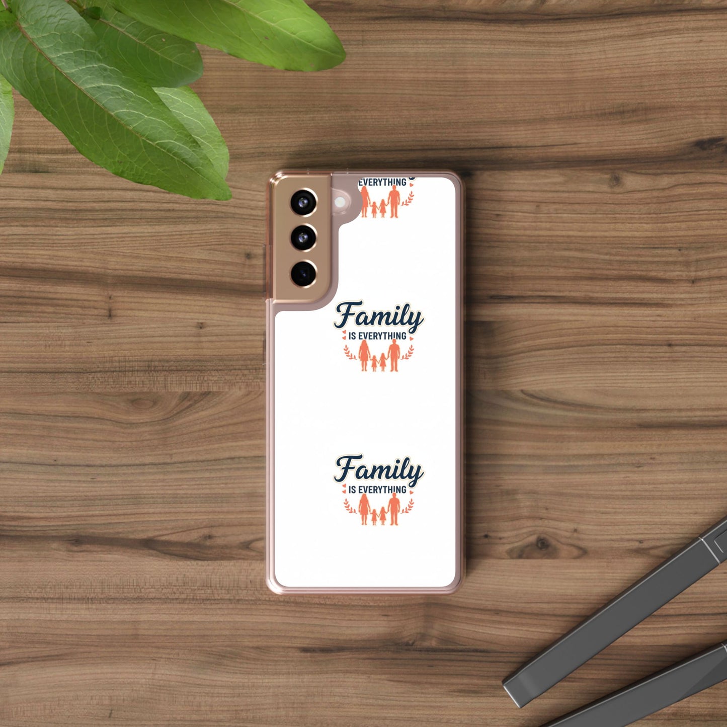 Clear Phone Case — "Family Is Everything" Protective Transparent Phone Cover