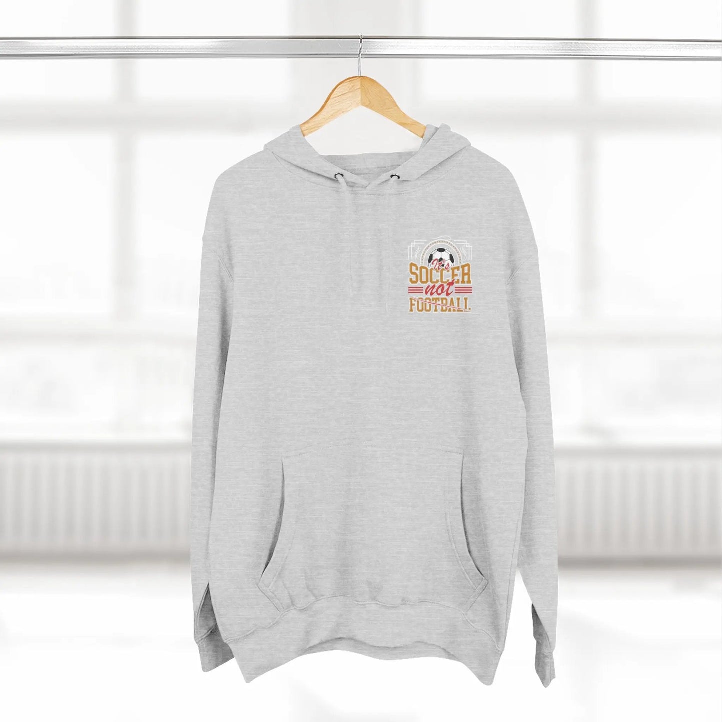Soccer Not Football Hoodie — Retro Soccer Graphic Fleece Pullover - Merit Sell